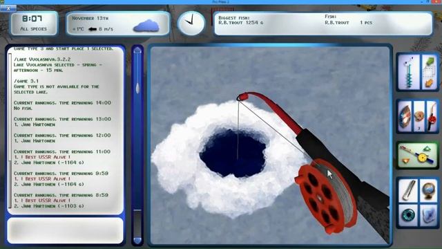 Ловим Форель на Niemisjarvet в Pro Pilkki 2. Симулятор Зимней Рыбалки смотреть онлайн