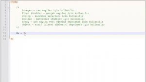 Php'de Veri Tipleri & Veri Atamak (Ders 3)