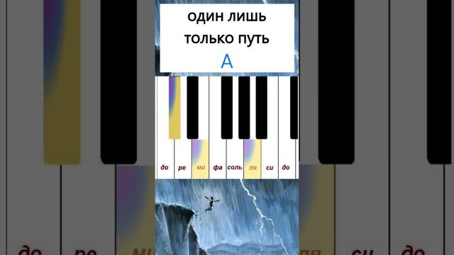 Аккорды "Прыгну со скалы" КиШ на фортепиано #music #фортепиано #аккорды #piano #pianotutorial
