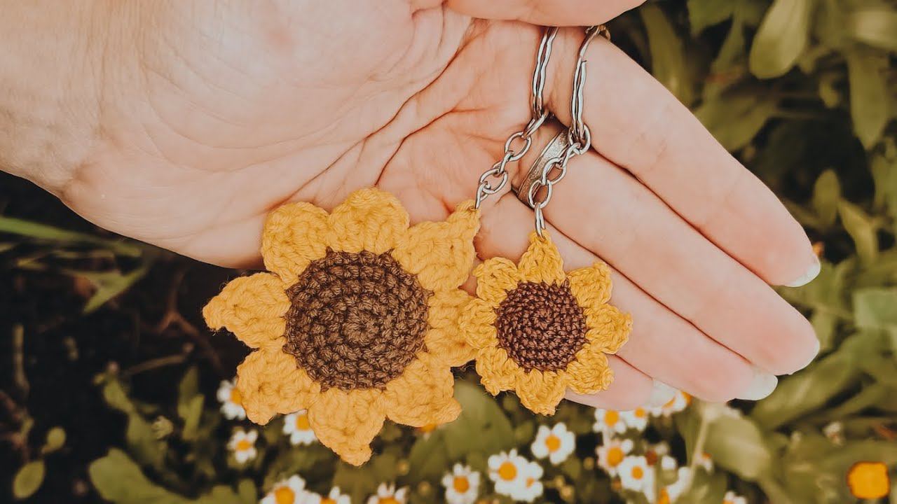 мастер-класс по вязанию крючком брелка подсолнух. амигуруми смотреть онлайн