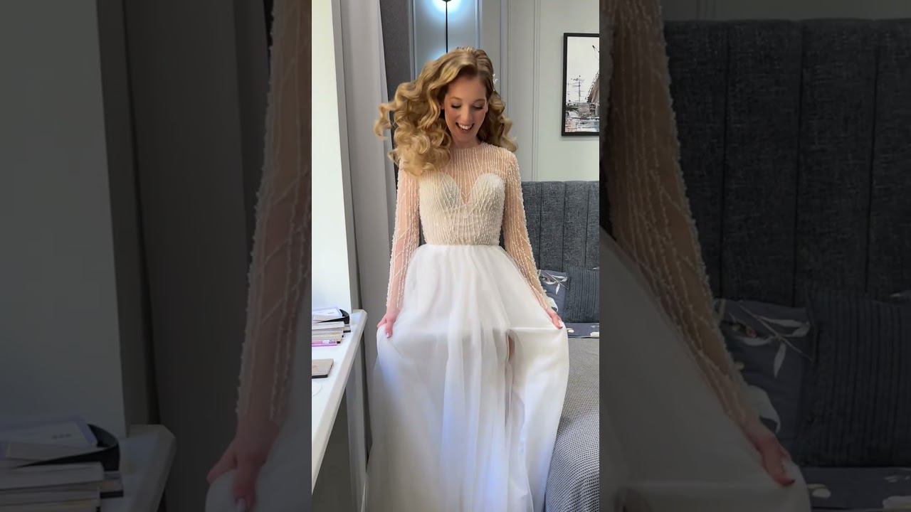 Свадебное платье. Классный переход из пижамы в платье. Переодевашка смотреть онлайн