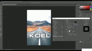 PHOTOSHOP Shadow, PART 16  Distort Drop Shadow For Text