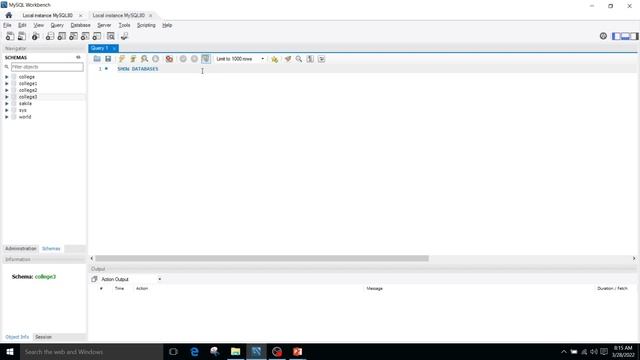 show databases in mysql