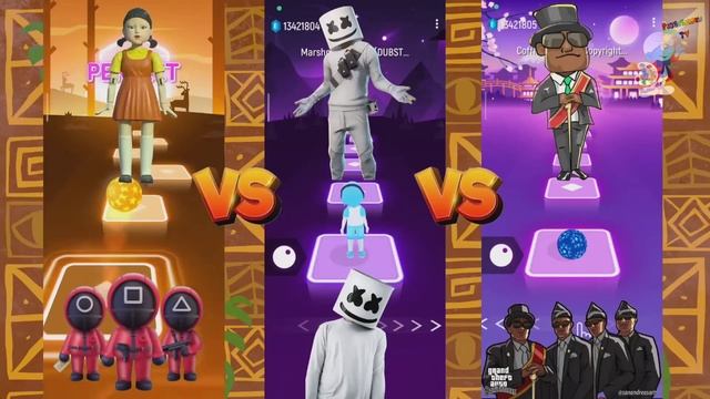 Танцевальный Челлендж Кальмар игра VS Marshmello VS Танец с гробом или GTA 5 смотреть онлайн