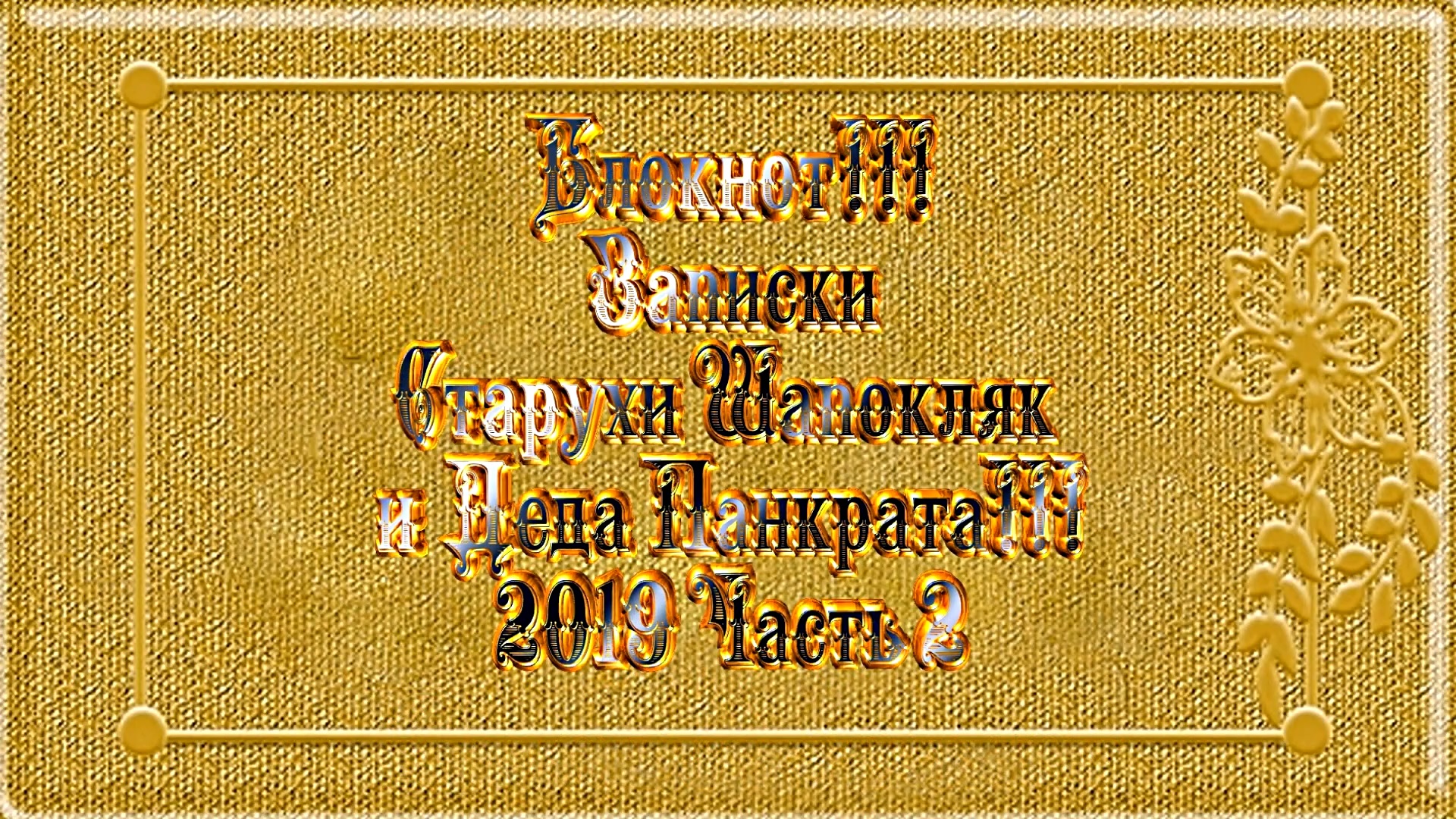 Блокнот!!! Записки старухи Шапокляк и Деда Панкрата!!! Часть 2 Наблюдения! Выводы! Приколы!!!