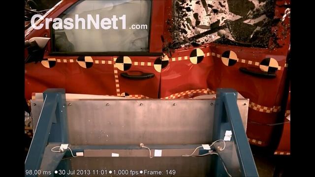 2014 Chevy Silverado 1500 / GMC Sierra 1500 (Crew Cab) | Side Crash Test by NHTSA | CrashNet1 смотреть онлайн