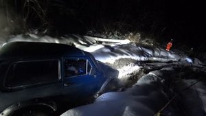 Турбо Нива на снежном бездорожье, порвали мост на Уазе. Зимний off-road.
