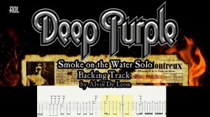 DEEP PURPLE'S SMOKE ON THE WATER SOLO BACKING TRACK WITH TABS - ALVIN DE LEON (2018)