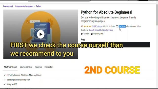 FREE PYTHON COURSES || free courses || free premium courses || simplify me