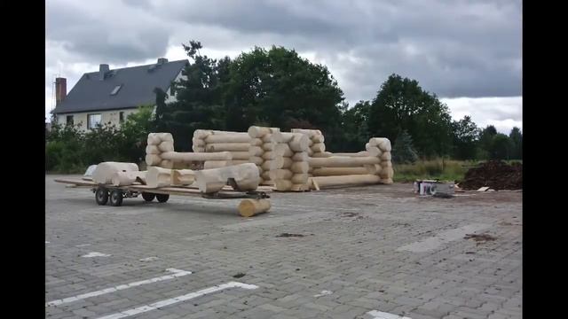 Massives Naturstammhaus aus Fichte mit Sauna Bereich Rundstamm смотреть онлайн