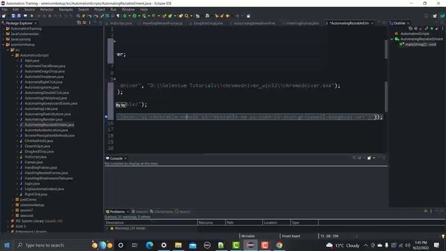 Selenium WebDriver with Java Tutorial 27 | Automate | Resizable Elements | Real-Time Example