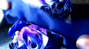 Украшение шкатулки цветами канзаши