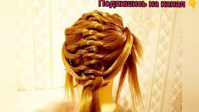 Урок 139.Широкая коса"Сирена"Очень красиво и очень просто.Прическа на торжество и на каждый день.