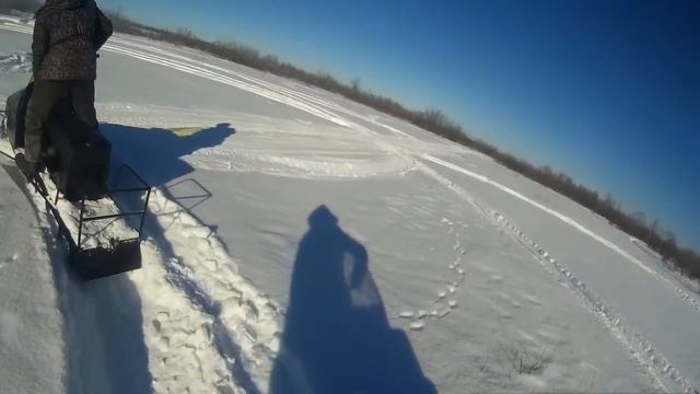 Снегоход SM-001 испытание на тягу , тащим буран мд смотреть онлайн