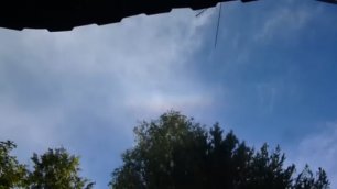 Кусочек радуги в небесах над деревом 05 07 2016