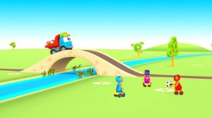 Car Cartoons for Kids & Street Vehicles - Leo the truck & kids' rhymes.