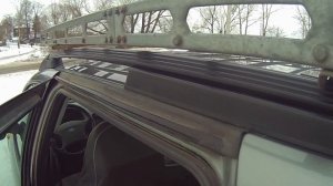 Потёртости от крепления рейлингов Лада Калина.