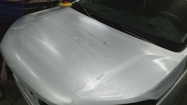 Полировка капота после покраски