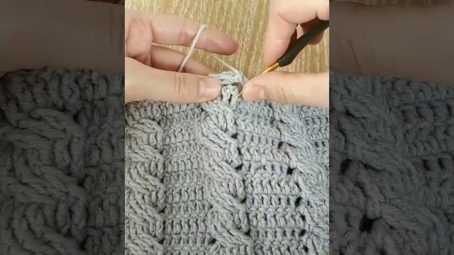 Шикарный узор крючком "Косичка"
