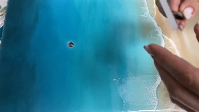 Как крепить деления для часов из эпоксидной смолы. Часы море из эпоксидной смолы. Resinart. смотреть онлайн