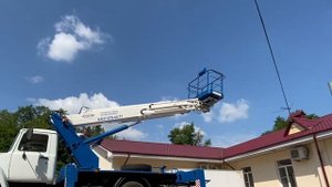 Установка автогидроподъёмников с оформлением документов от 12 до 52 метров  завод НЗСА.