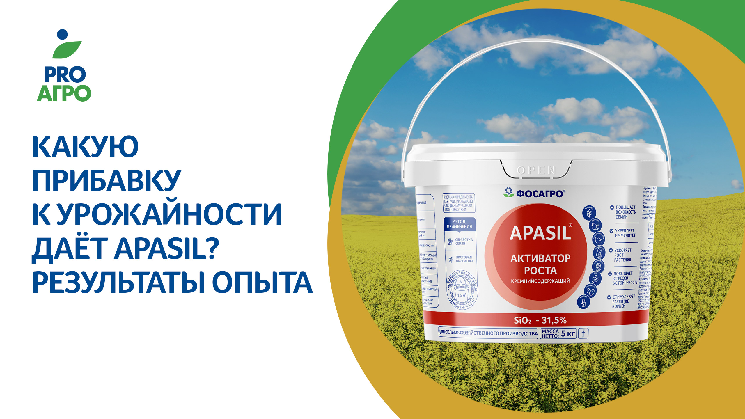 Какую прибавку урожайности даёт ApaSil? Результаты опыта