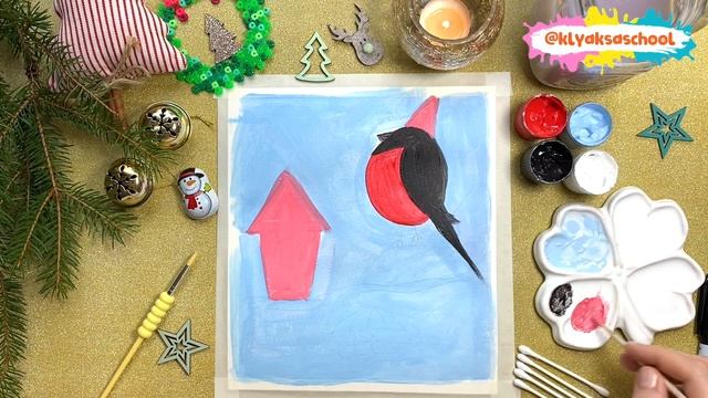 Урок рисования снегирь смотреть онлайн