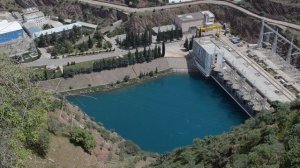 Нурекская ГЭС, вид со смотровой площадки, 02 мая 2021