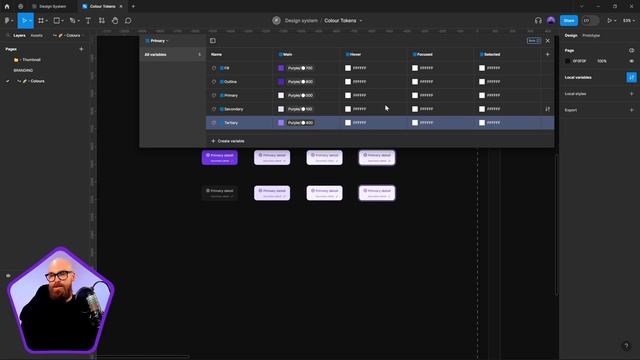 Figma tutorial advanced colour tokens using variables смотреть онлайн