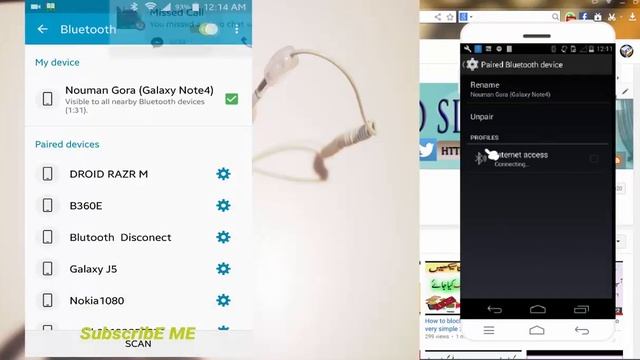 Share Internet Via Bluetooth - Android Bluetooth Tethering Phone to Phone смотреть онлайн