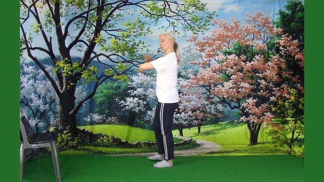 "Мягкая" танцевальная гимнастика для пожилых "Ой, цветёт калина...", часть 3, Разбор движений смотреть онлайн