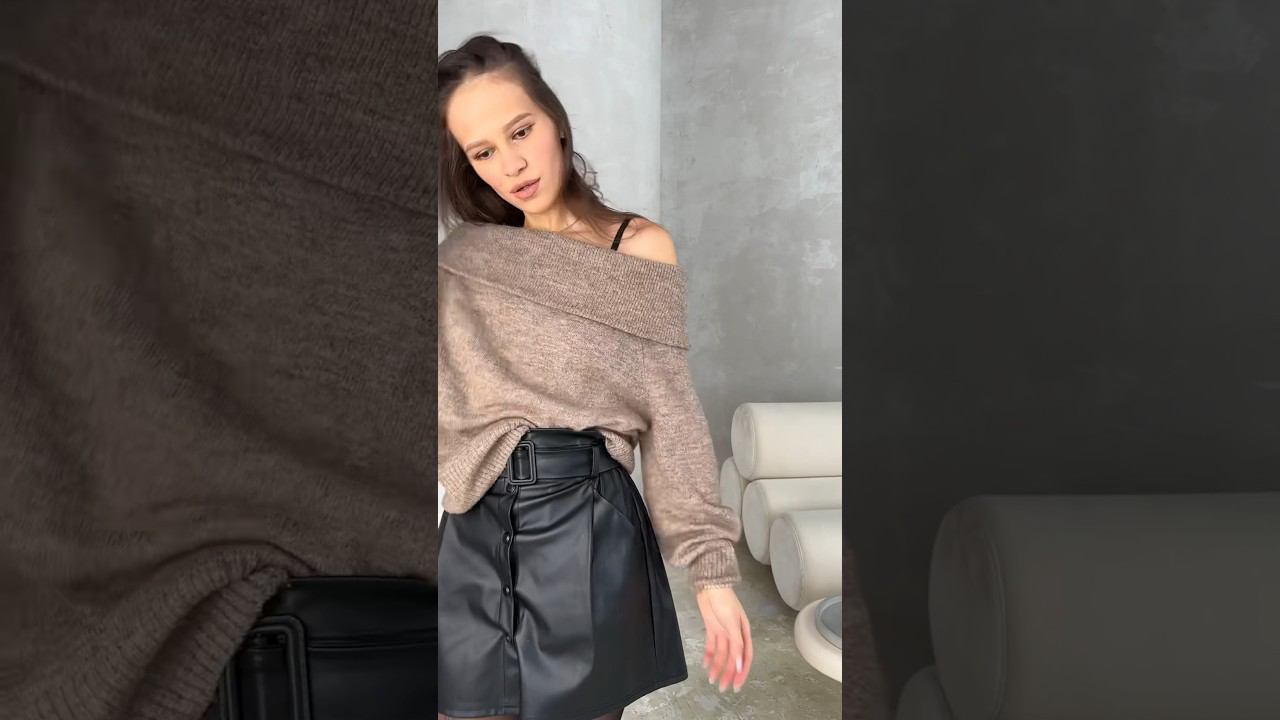 Свитер и юбка - всегда красиво и удобно Еще больше образов у меня в shorts #наряды #луки #мода смотреть онлайн