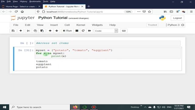 Access Set Items In Python | Python 4 You | Lecture 137