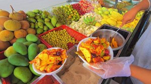 Самая лучшая камбоджийская кислая закуска (MAJU KRALOK)! Кхмерский Острый фруктовый салат | Камбоджи