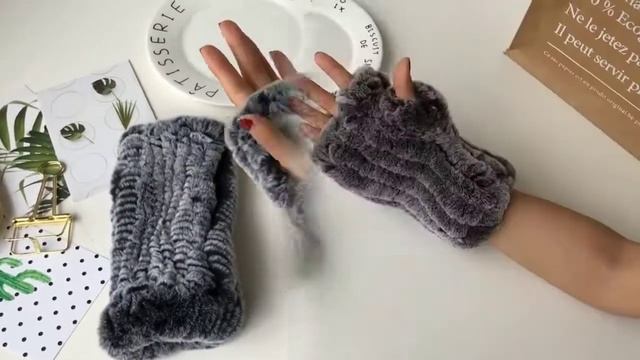 Митенки из меха кролика смотреть онлайн