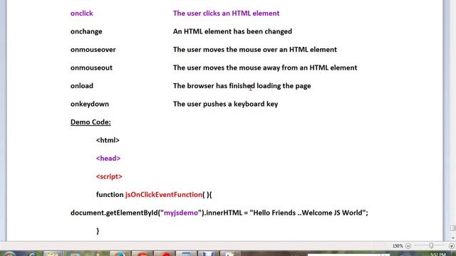 ONCLICK EVENT IN JAVASCRIPT   DEMO