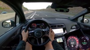 Jaguar I-Pace EV 400 S максимальная скорость автобан POV