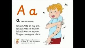 UK School Primary One Jolly Phonics Song Aa - Ants on my Arm