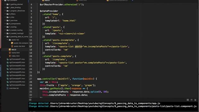 AngularJS 1.6.x Tutorial - 10 - Passing data into components смотреть онлайн