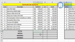 Como somar um intervalo de células no Excel