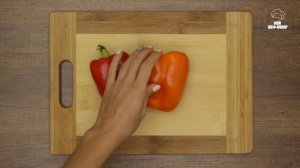 Запеченные перцы с курицей и грибами