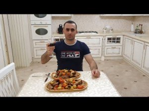 Фазан запечённый в духовке с овощами.