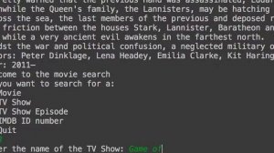 Movie Search demo python 2.7