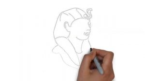 как нарисовать фараона,how to draw a pharaoh,cómo dibujar un faraón,come disegnare un faraone