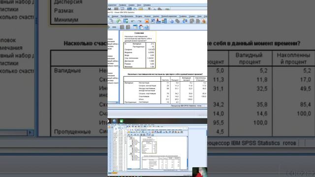 8. Чтение таблиц вывода SPSS. Интерпретация таблицы с мерами центральной тенденции. Среднее значение