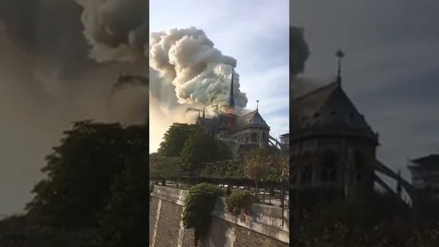 Пожар в соборе парижской Богоматери