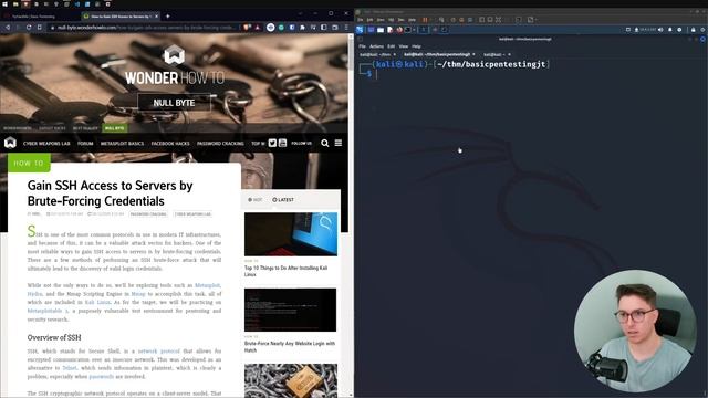 basic pentesting walkthrough tryhackme • free beginner infosec training • thm room guide