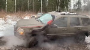 Nissan Patrol Y61 & Land Cruiser Prado VS Grand Cherokee & Patrol (stock) | Offroad | на русском