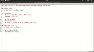 How to Clear terminal screen in Python Program