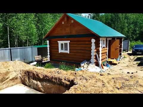 Застроили весь участок: Дом с Мансардой + Баня со щитком и Забор из профнастила!!! смотреть онлайн